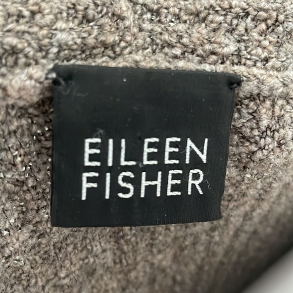 EILEEN FISHER Wool Blend Long Ribbed Knit Cardigan Sweater Brown - Picture 8 of 8